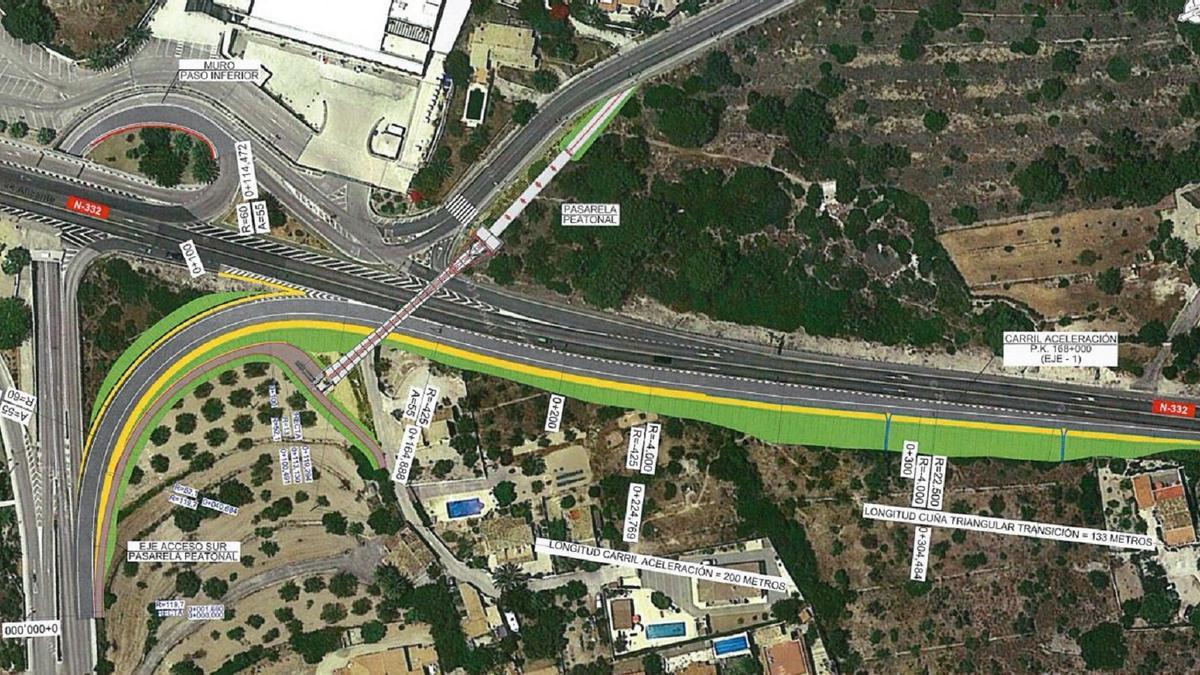 Pasarela peatonal proyectada en 2019