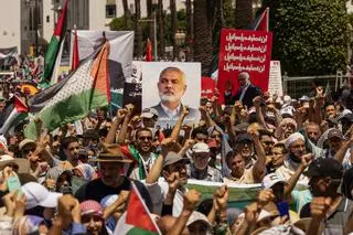 Rabat sale a la calle en apoyo del líder de Hamás asesinado por Israel