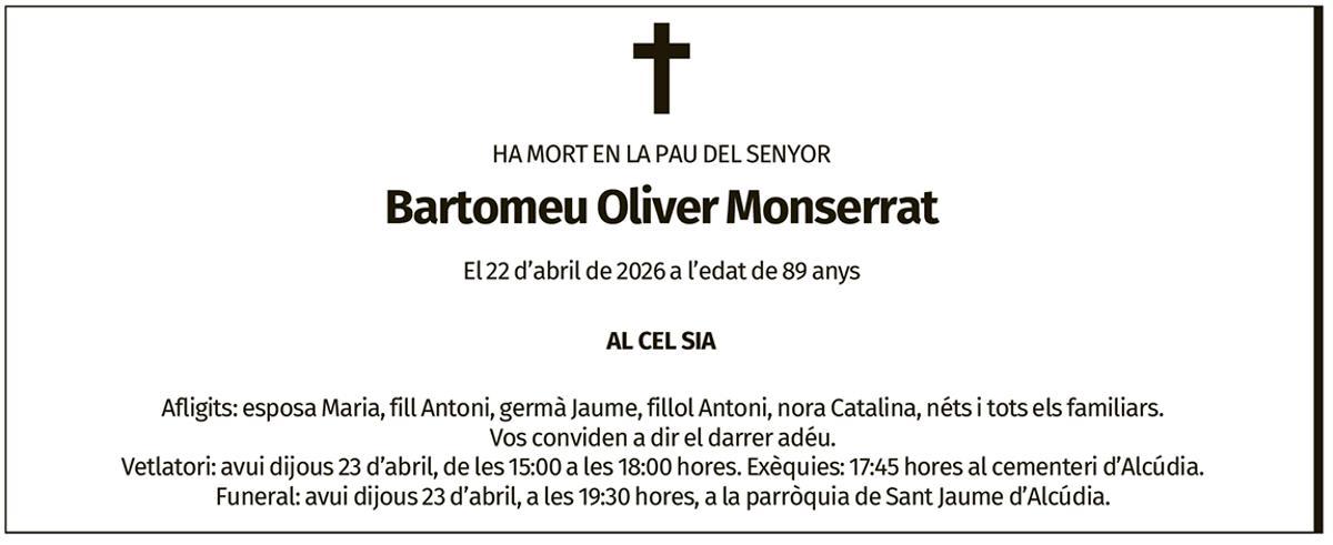 Bartomeu Oliver Montserrat