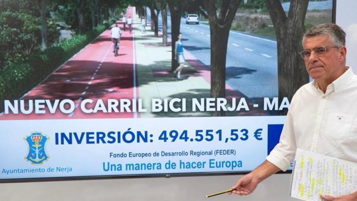 Nerja alcanzará los 2,2 kilómetros de carril bici con este tercer tramo.