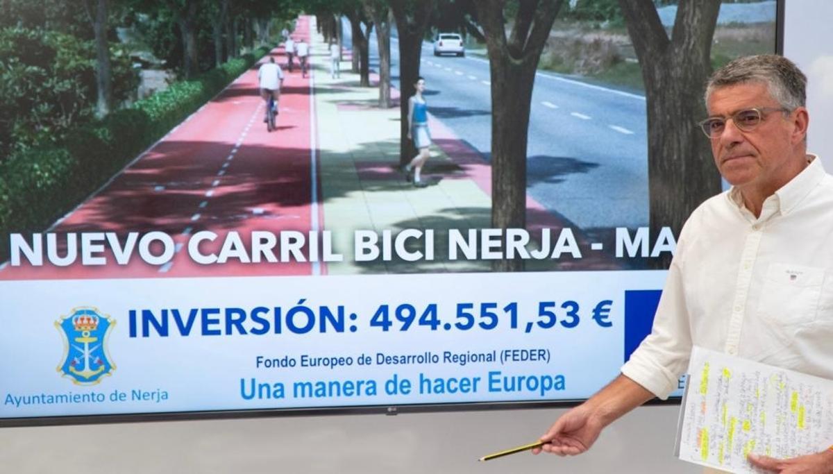 Nerja alcanzará los 2,2 kilómetros de carril bici con este tercer tramo.