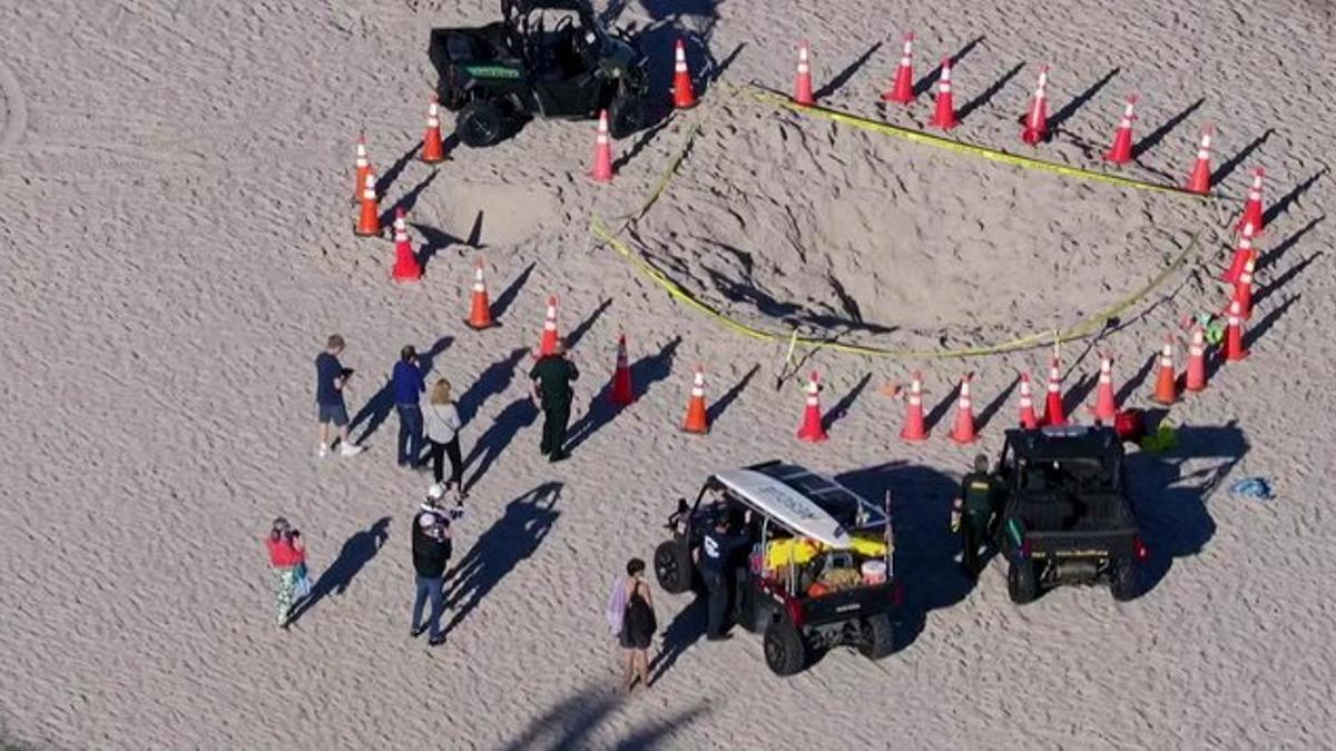 Florida sahilinde kazdıkları çukura düşen bir kız öldü, bir küçük çocuk ise ağır yaralandı