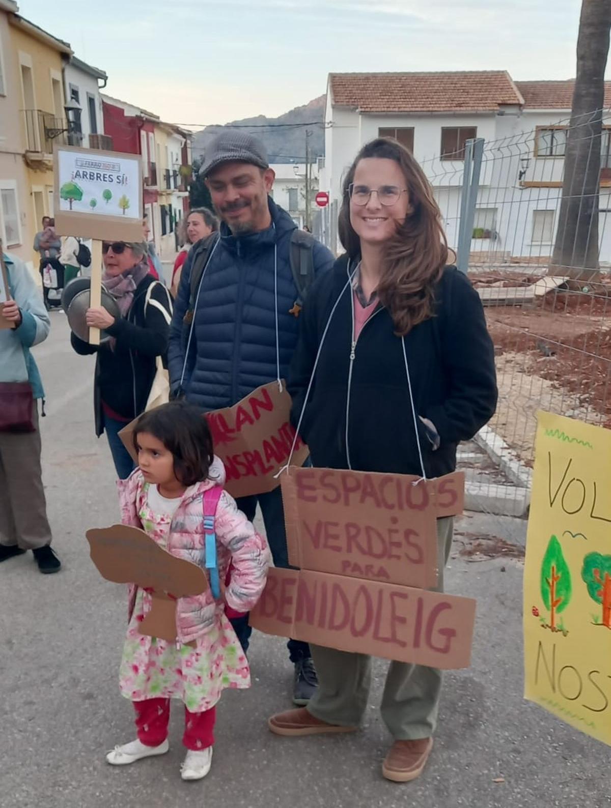 Otra imagen de la protesta