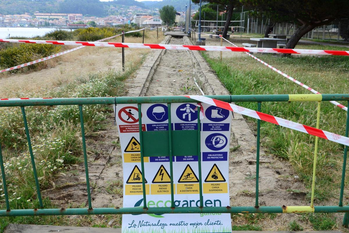Comienza el cambio del paseo de Rodeira, en Cangas Comienza el cambio del paseo de Rodeira, en Cangas