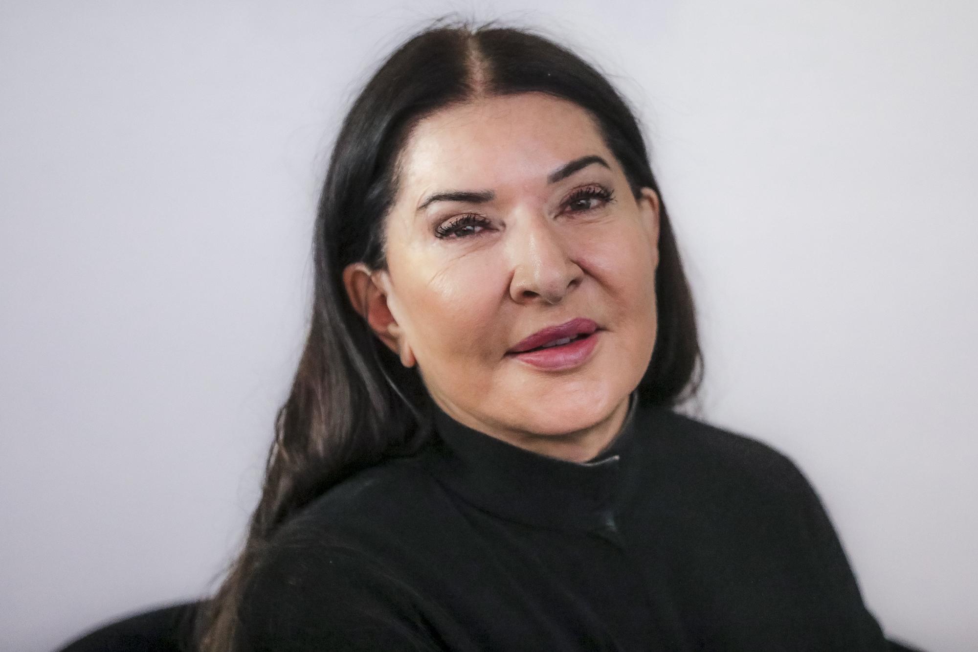 Marina Abramović in der Galerie Horrach Moya in Palma de Mallorca