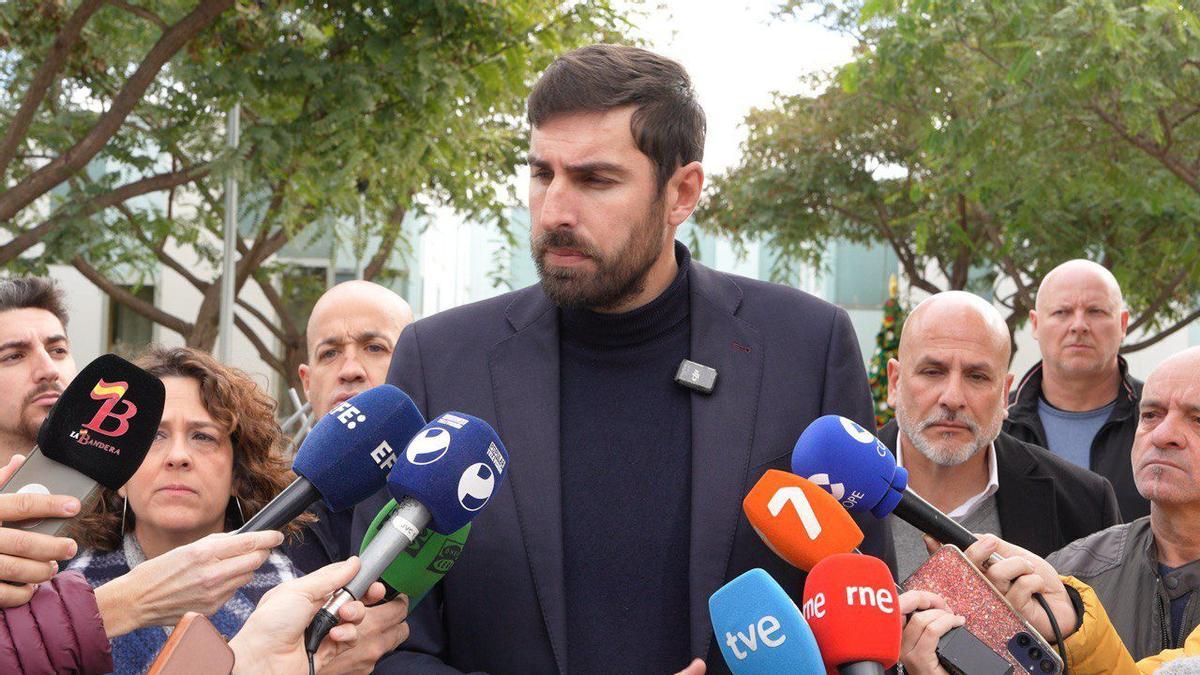 José Ángel Antelo, presidente provincial de Vox en la Región, este miércoles en El Algar.