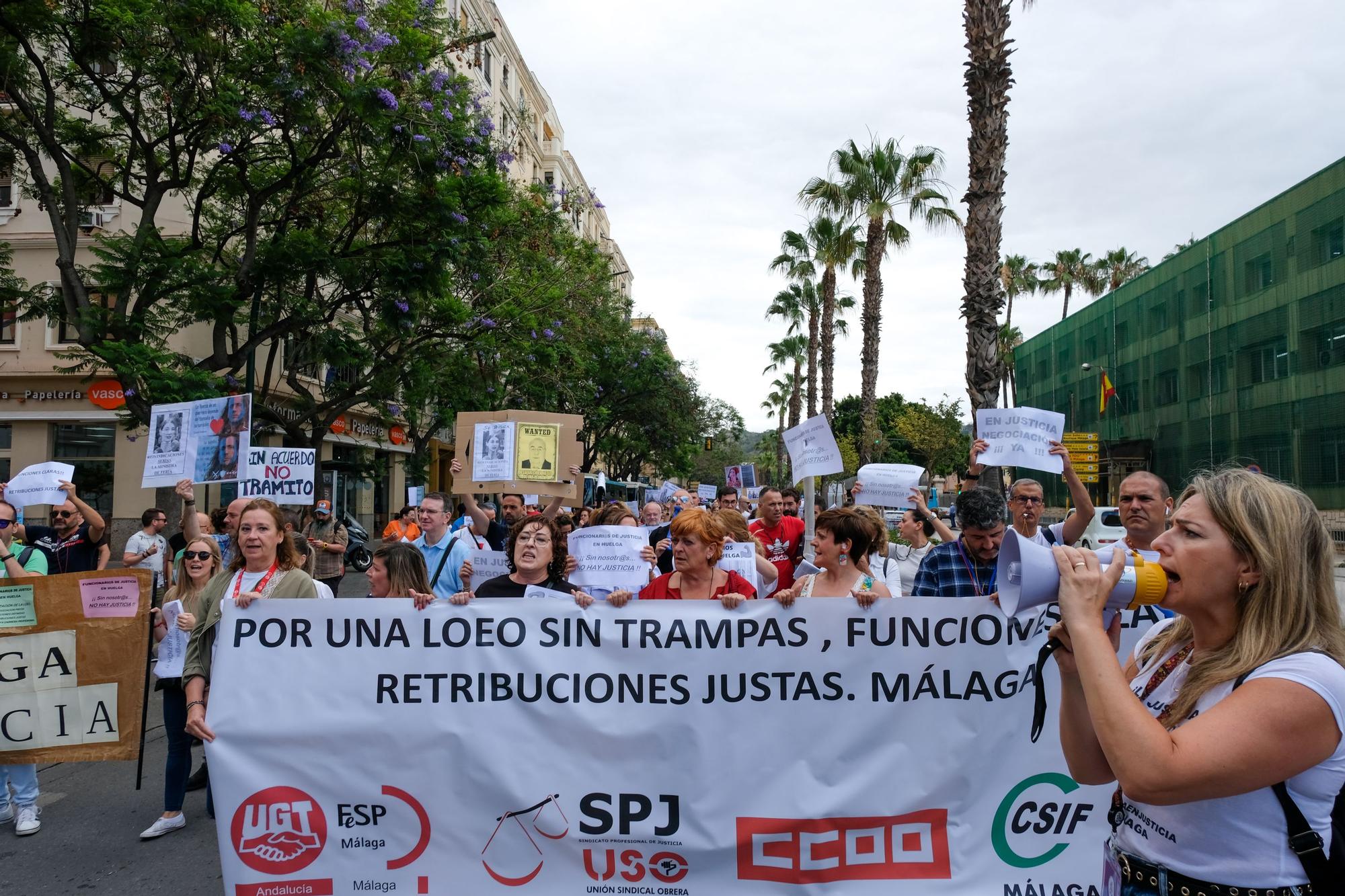 Manifestación del personal de justicia en Málaga, 9 de junio 2023