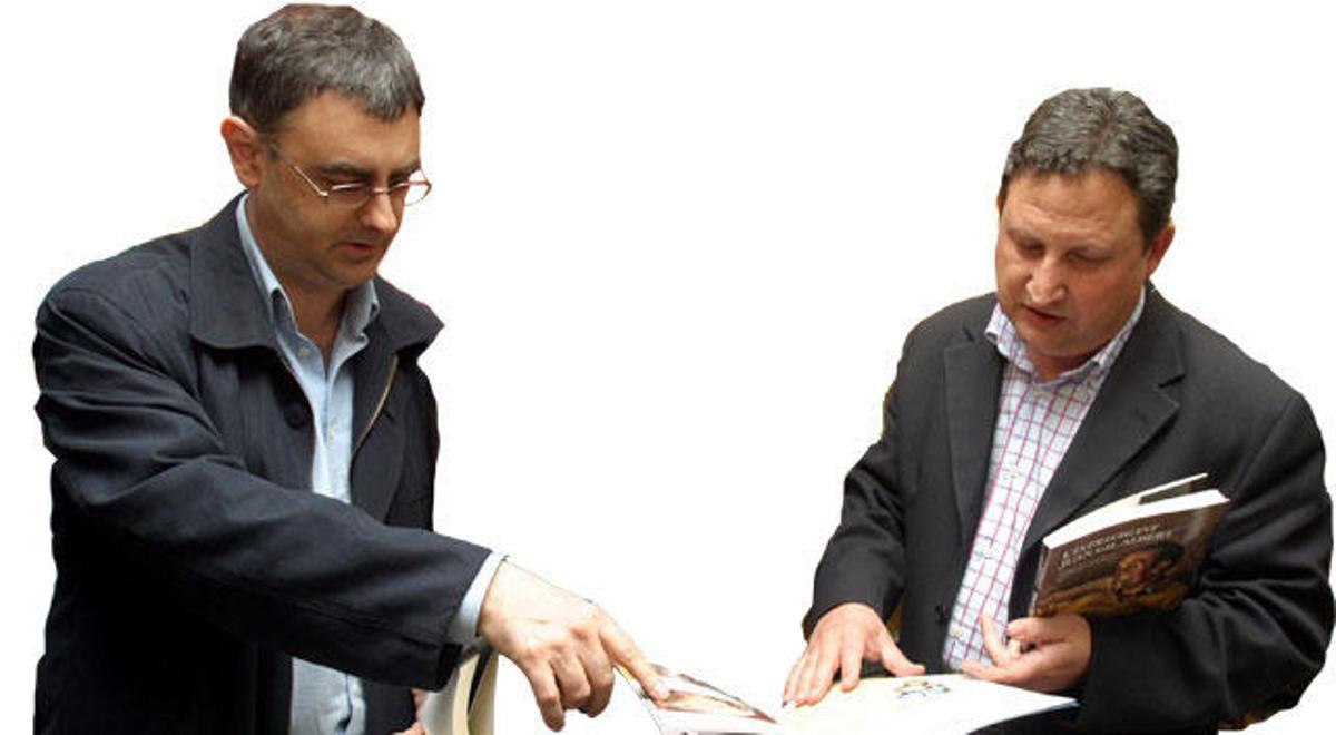 José Ferrándiz Lozano, a la izquierda, en una imagen de archivo silueteada junto a José Luis Ferris