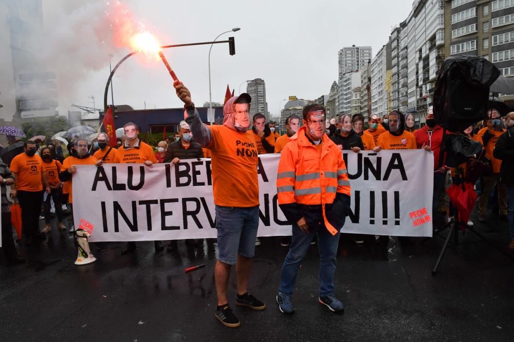 Protesta de los trabajadores de la antigua Alcoa