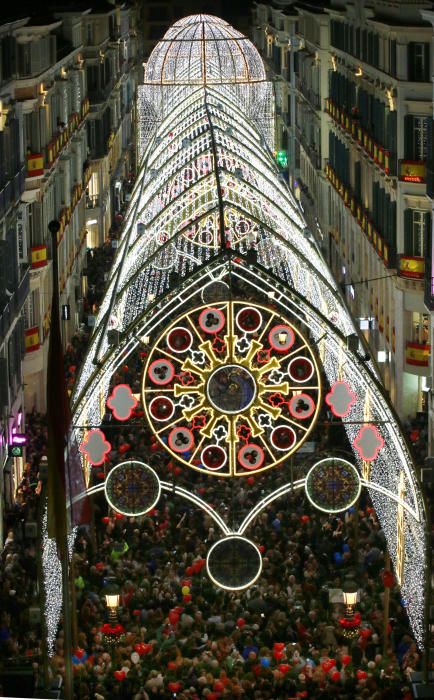 El encendido de las luces de Navidad de la calle Larios