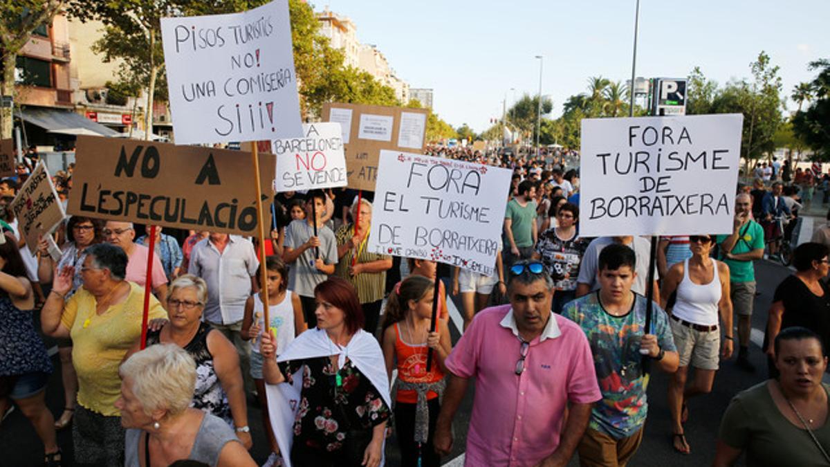 Protesta de la Barceloneta del sábado