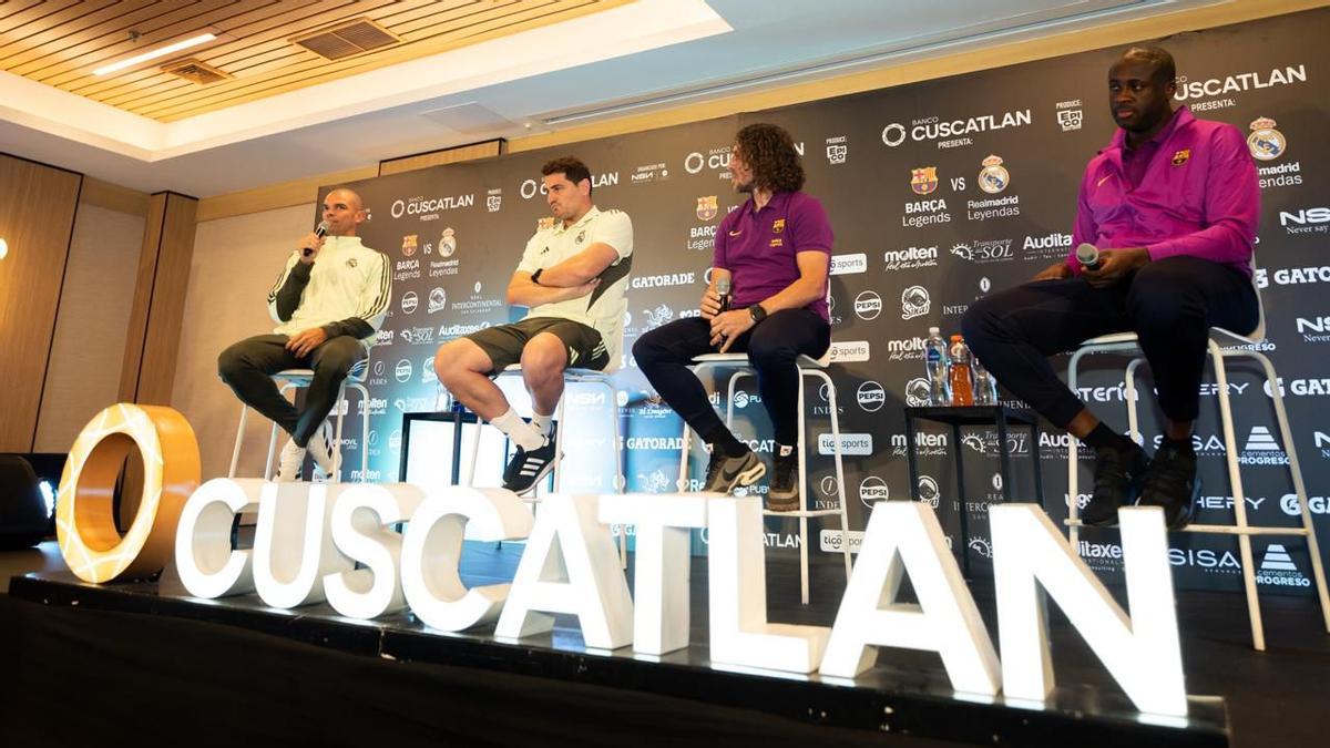 Puyol, Touré Yaya, Pepe e Iker Casillas participan en la presentación del partido