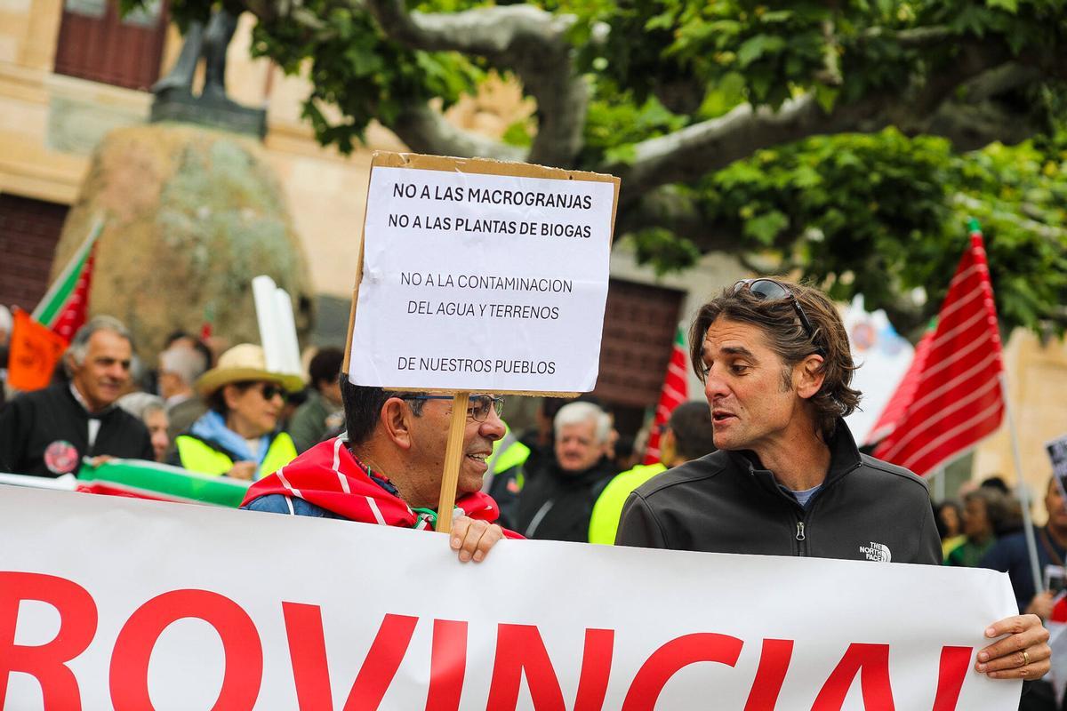 Ni molinos ni biogás: la oposición al nuevo mapa energético convoca a un millar de zamoranos en la capital