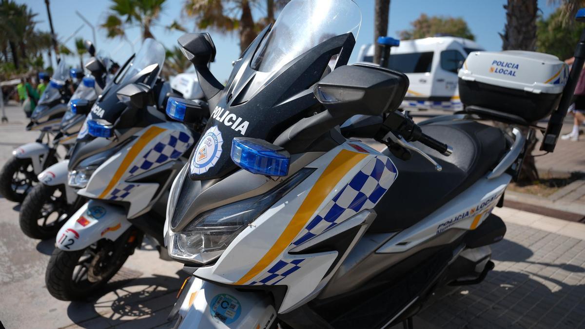 Nuevas motocicletas de la Policía Local de Palma .