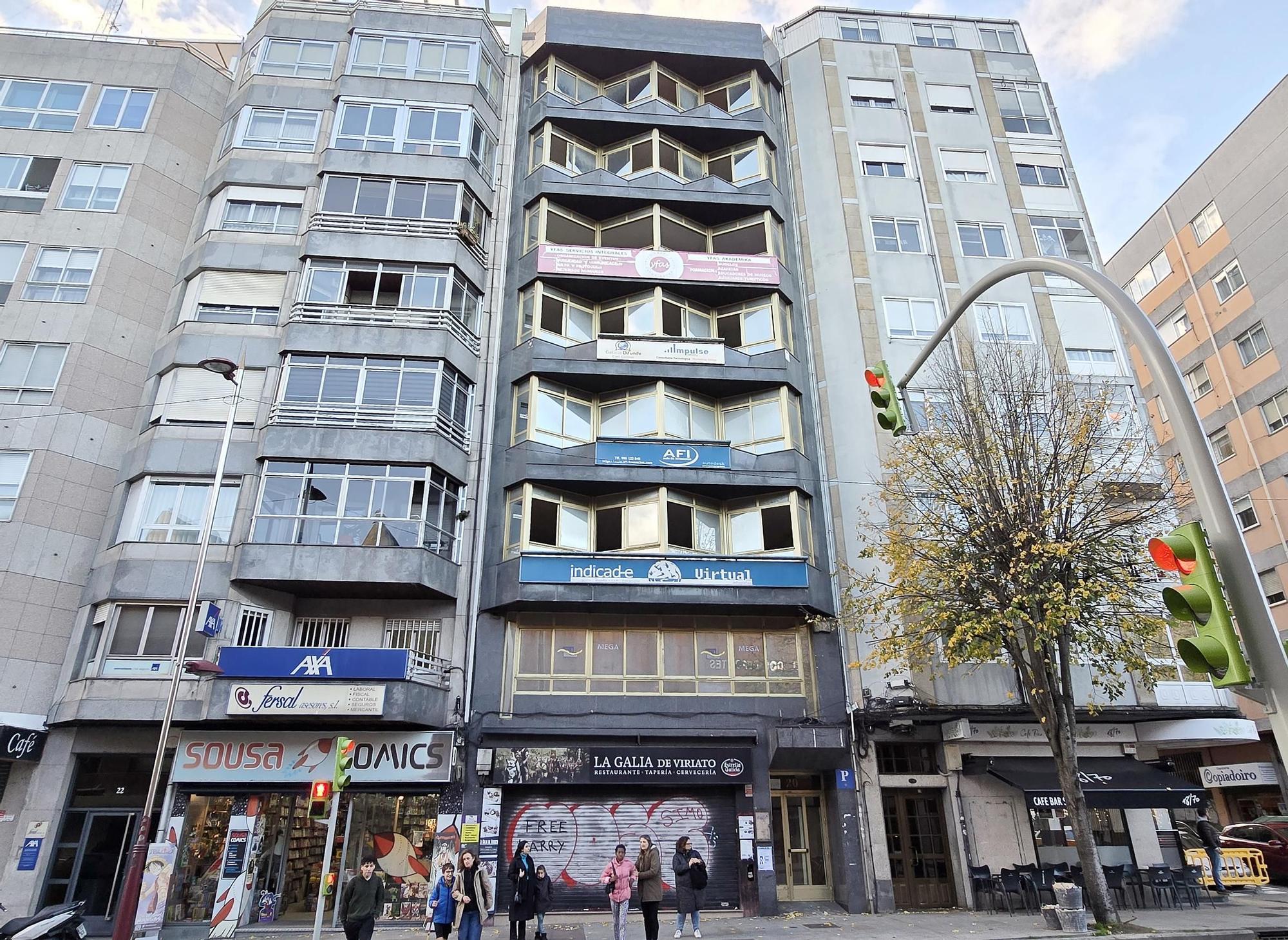 Edificio en Avenida de Castrelos número 20, que se convertirá en hotel