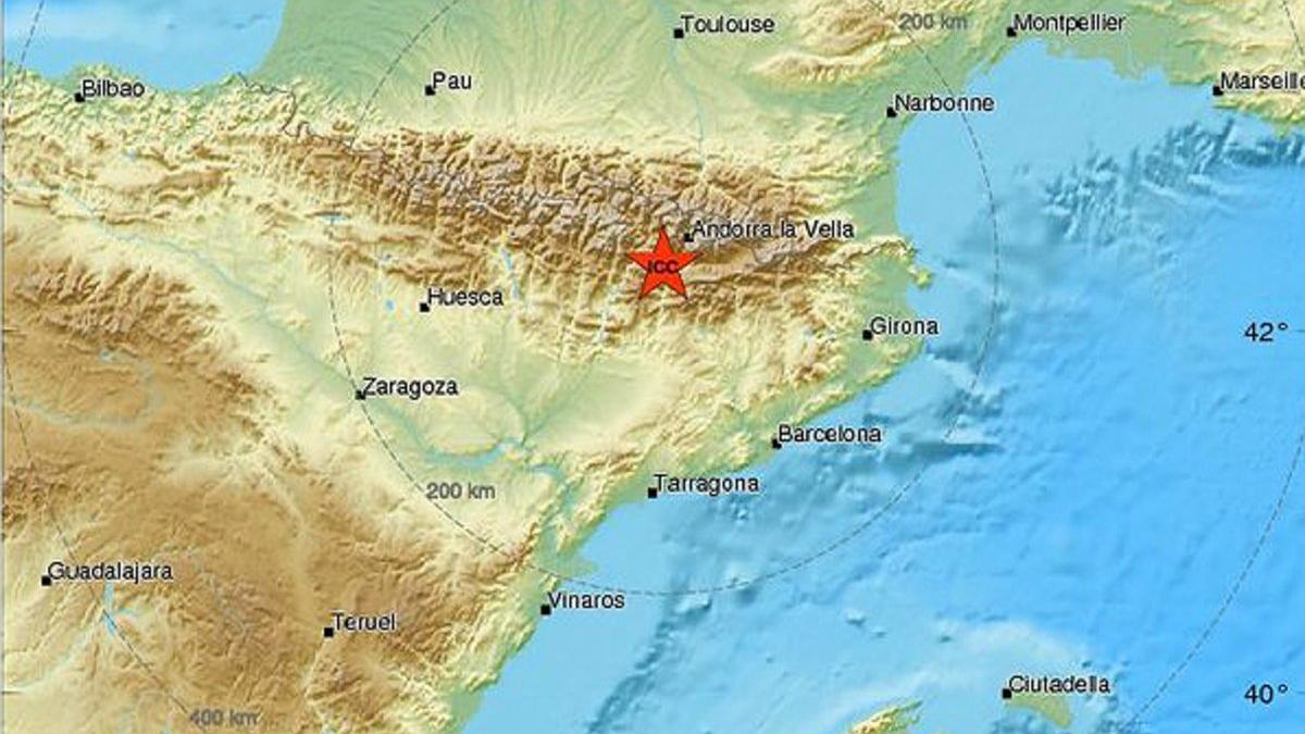 Un terremoto de magnitud 4,2 en la escala de Richter, con epicentro en Ribera d'Urgellet, sacude toda Cataluya el 3 de abril del 2019