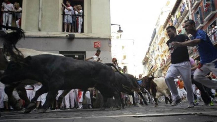 Esperando al encierro de los Sanfermines