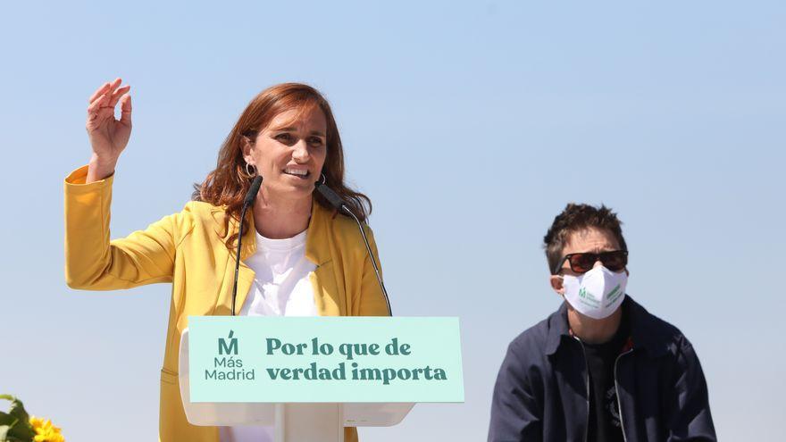 Mónica García e Íñigo Errejón, en un mitin de las elecciones autonómicas de Madrid de mayo.