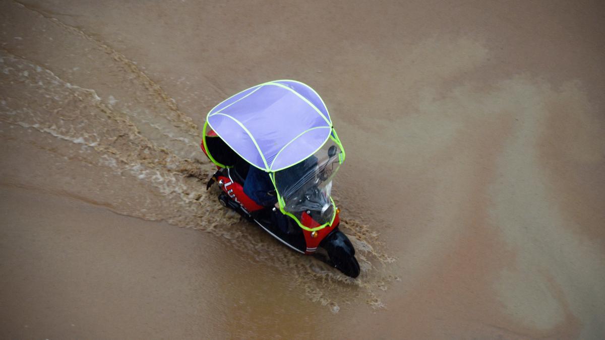 Imagen de archivo de las inundaciones en China.