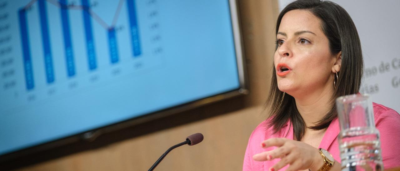 Yaiza Castilla, hoy, durante la rueda de prensa.