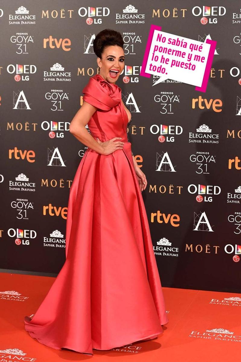 Premios Goya 2017: Cristina Rodríguez con vestido de Emilio Salinas