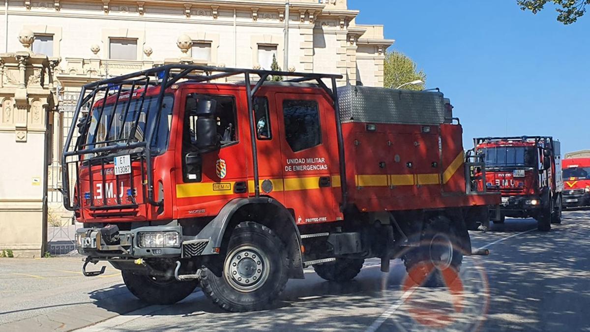 La UME llevó a cabo el domingo tareas de desinfección en el complejo Benito Menni de Sant Boi