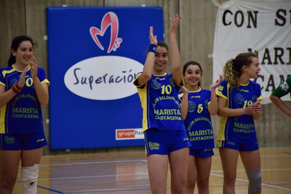 Balonmano: el Maristas Cartagena, campeón regional infantil femenino