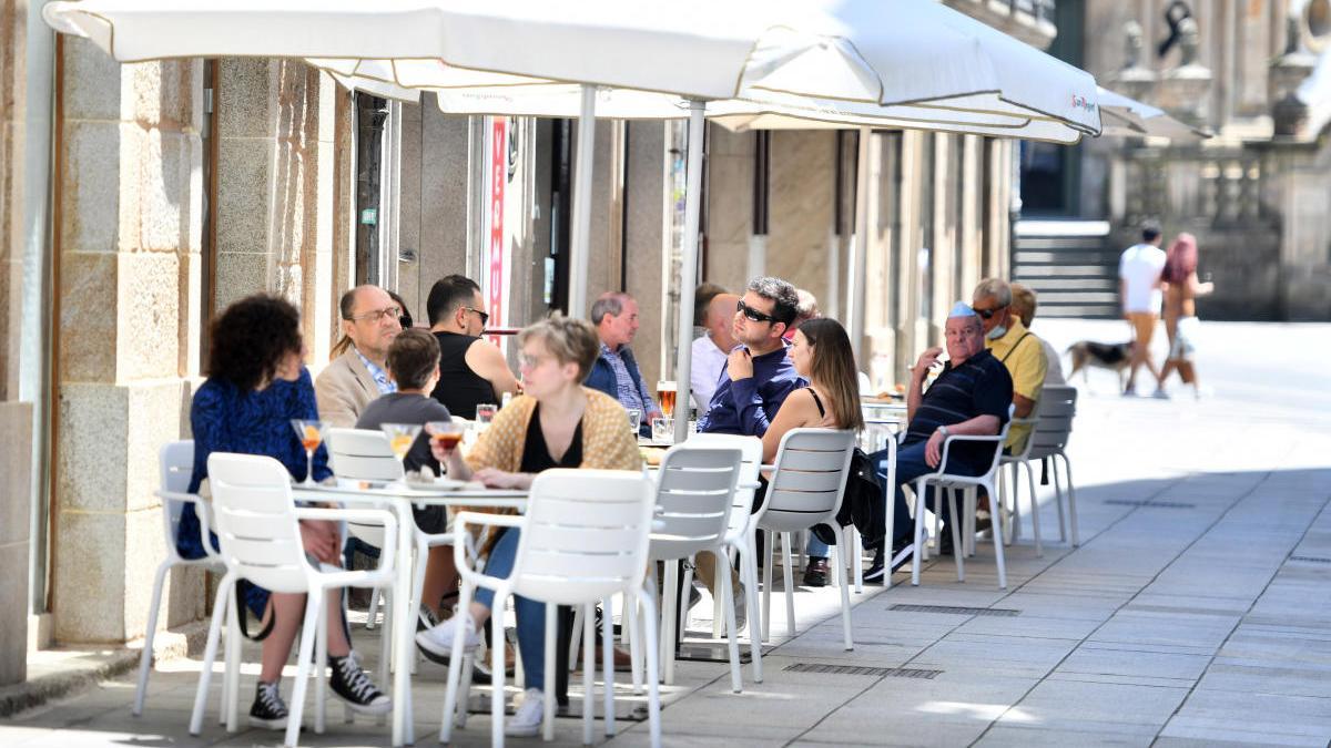 Una terraza de Pontevedra. // G. Santos