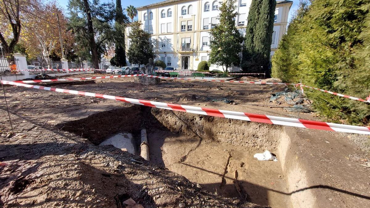 Excavaciones en la Facultad de Derecho.