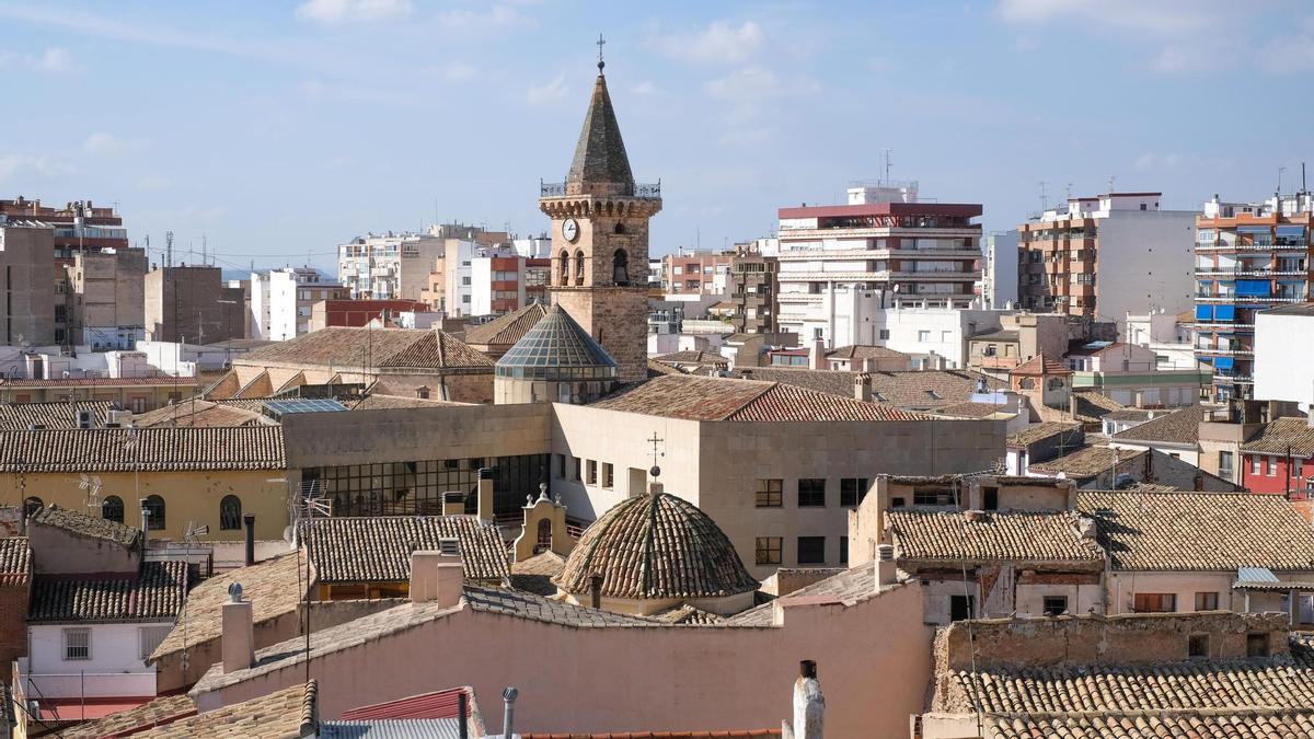 Vista del casco histórico de Villena.