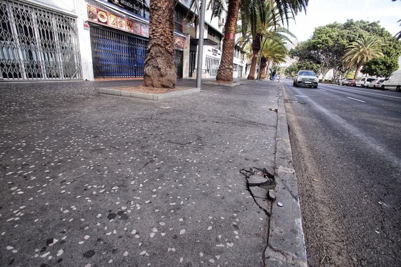 Así quedó la zona de terrazas del atropello múltiple de la Avenida de Anaga