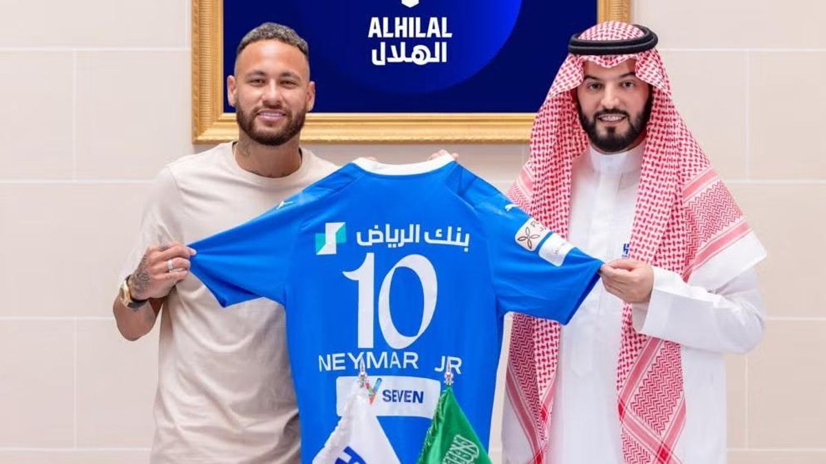 Neymar, el día de su presentación con el Al Hilal.