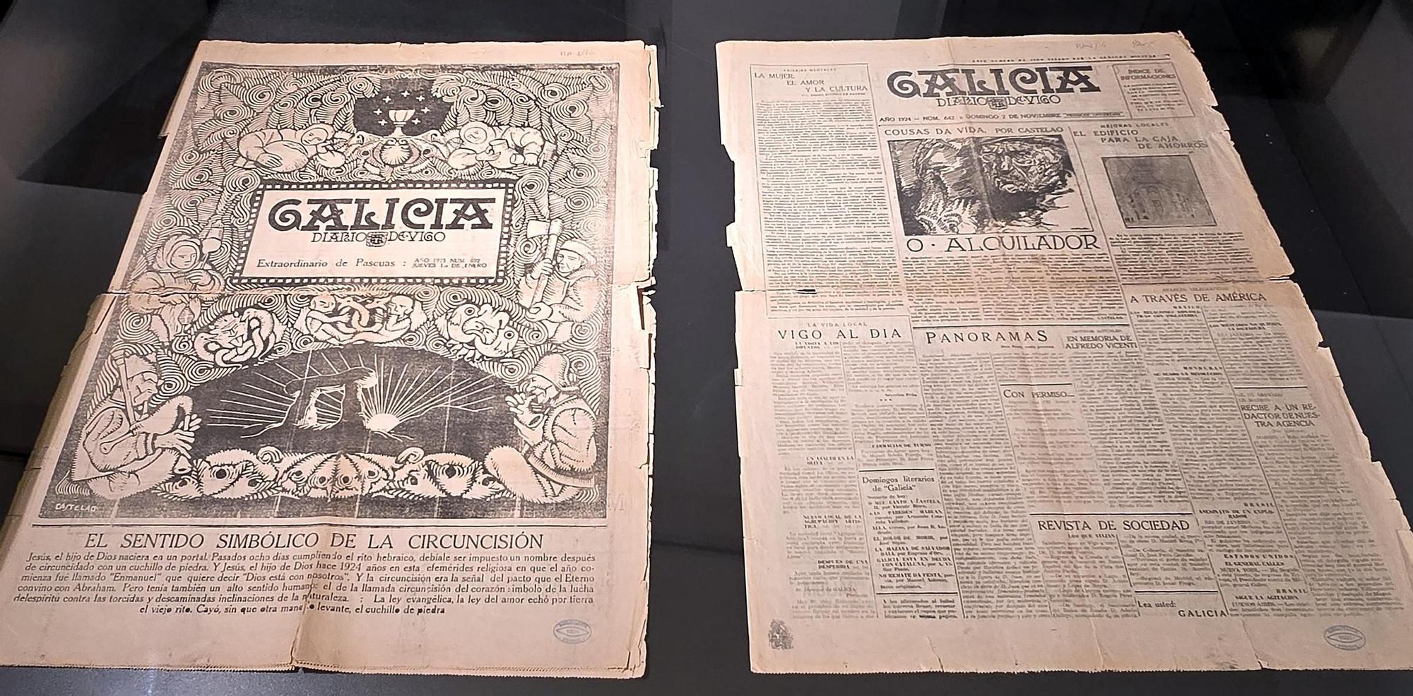 Exposición «Impresións de Castelao en Vigo» na Pinacoteca