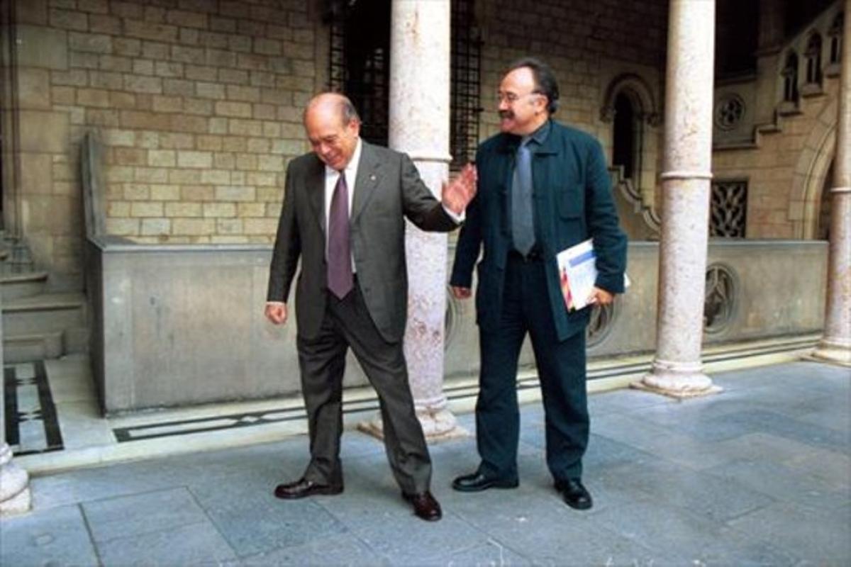 Pujol i Carod-Rovira, al Palau de la Generalitat, el 1999.