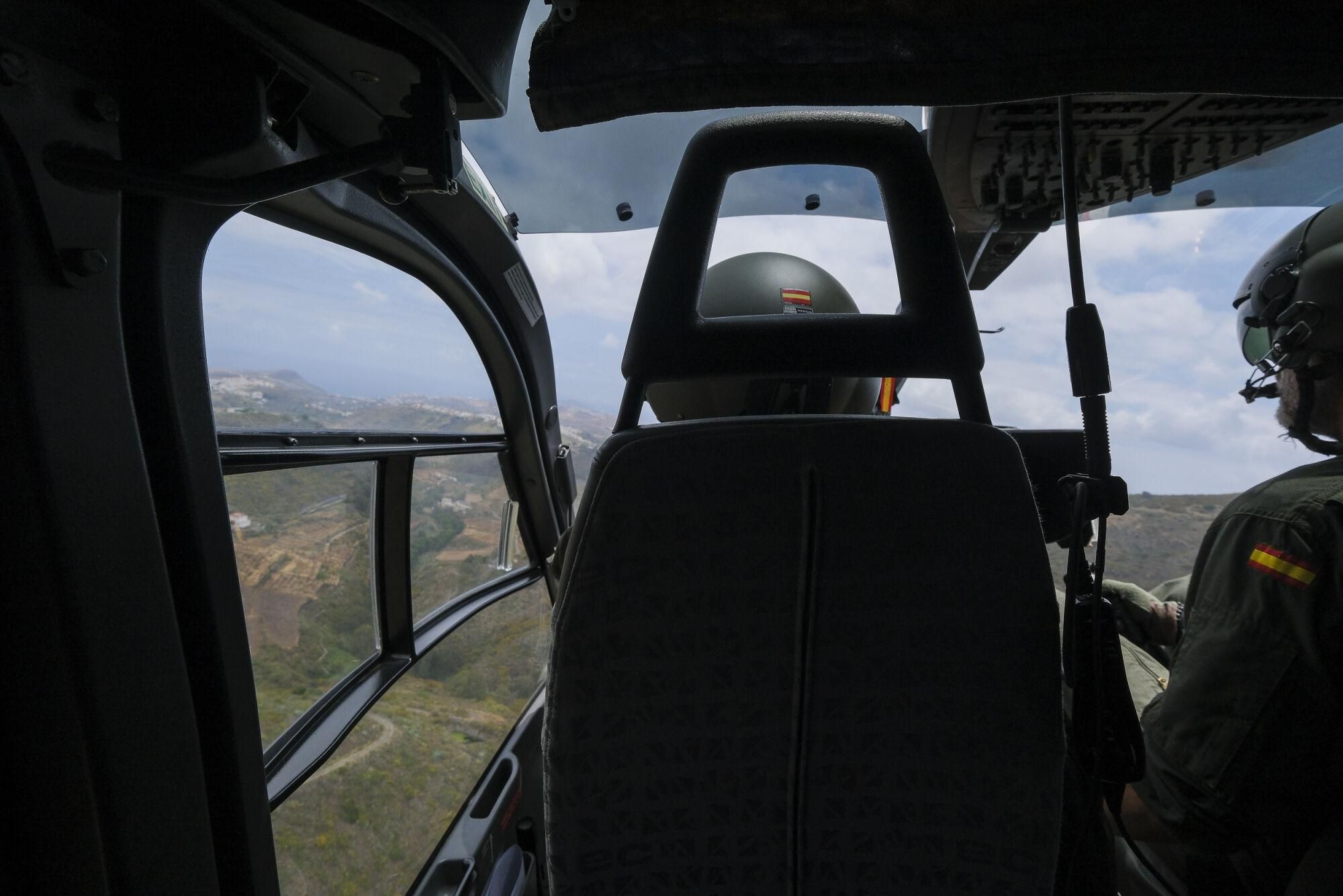 El regreso de la Virgen del Pino a Teror visto desde el aire