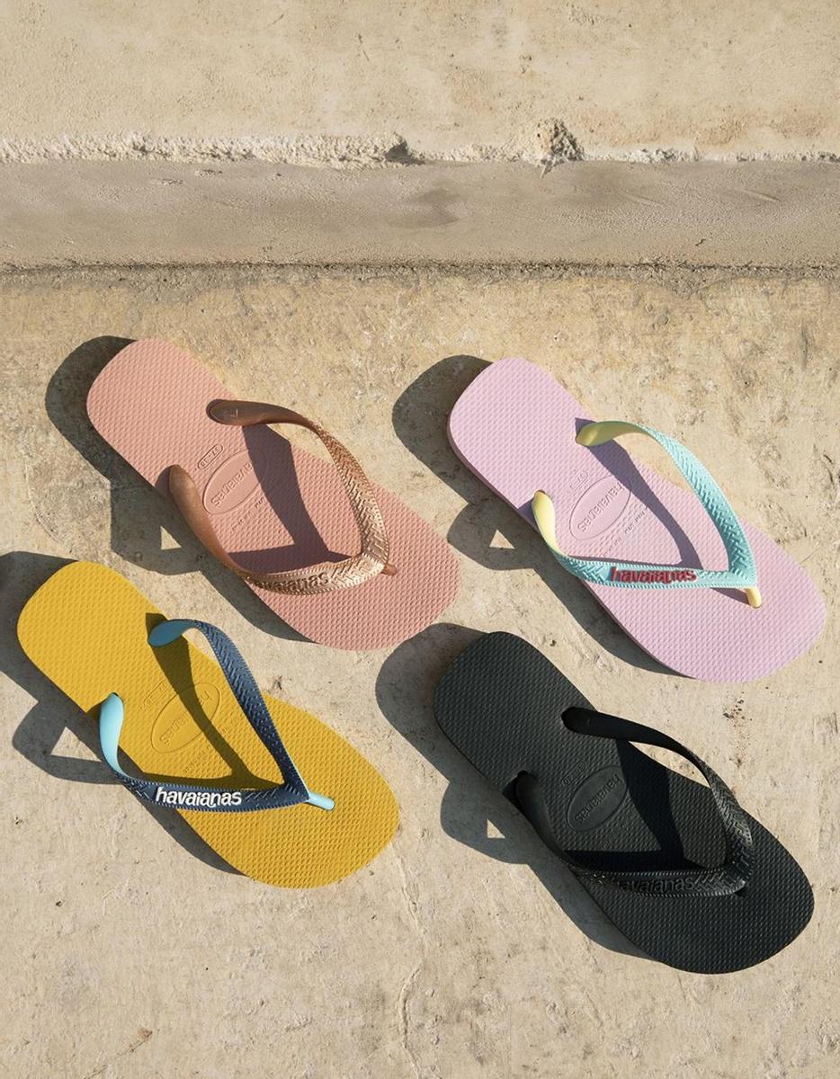 Los 4 modelos de la colaboración más vibrante de Stradivarius y Havaianas