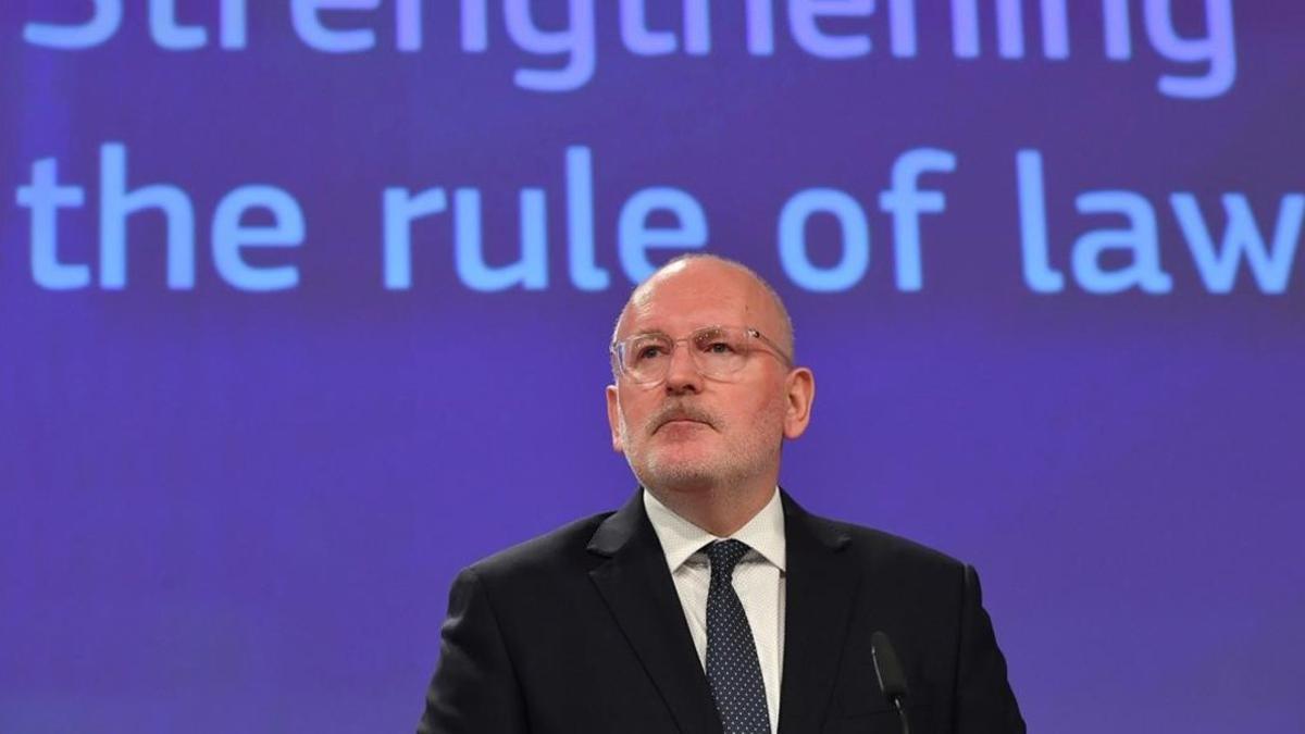 Frans Timmerman el pasado 3 de abril en Bruselas.