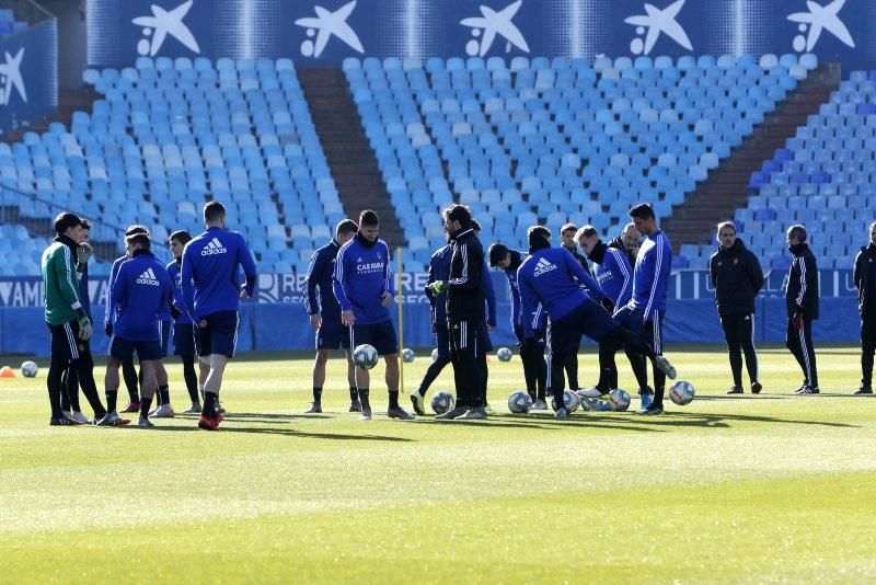 Partido de entrenamiento del Real Zaragoza en La Romareda