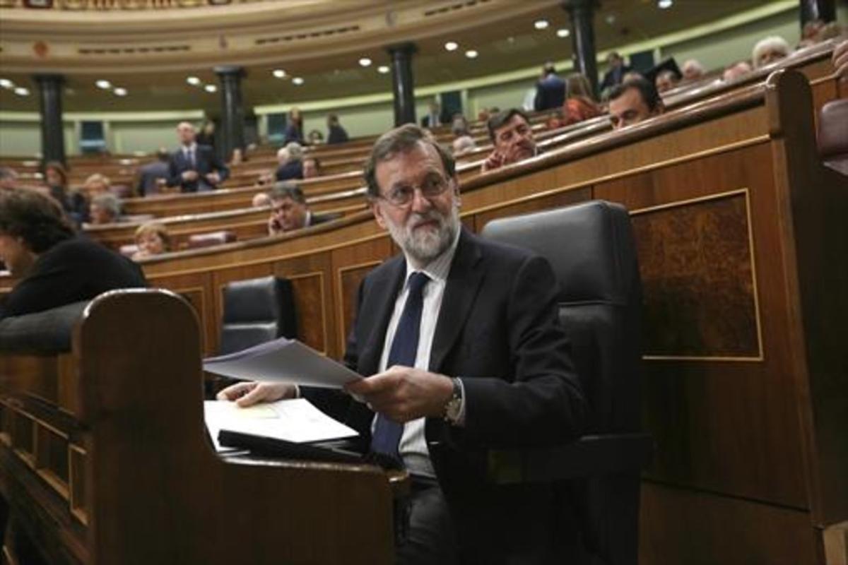 Mariano Rajoy, durante una reciente sesión de control en el Congreso.