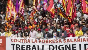 Manifestación del Primero de mayo en Barcelona.