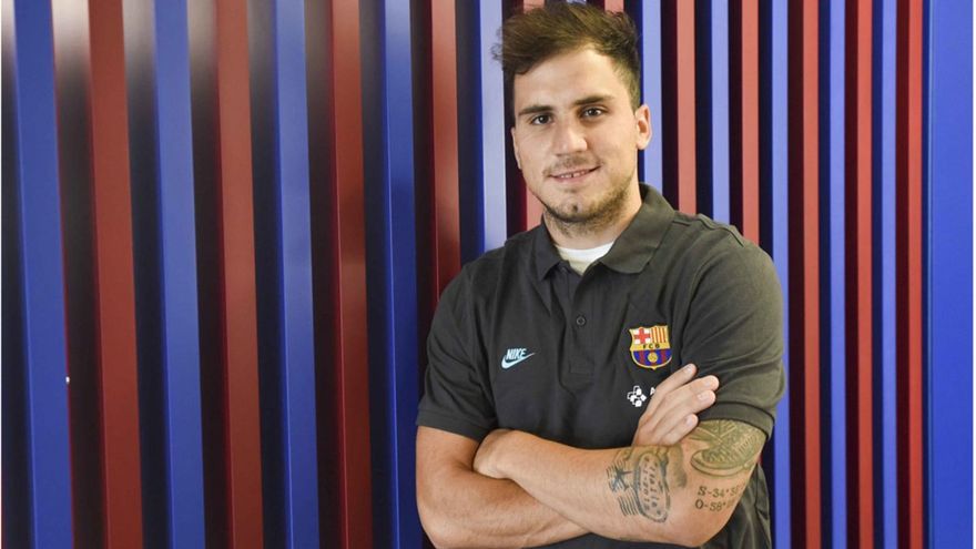 Mati Rosa, en 2020 tras hacerse oficial su fichaje por el Barça