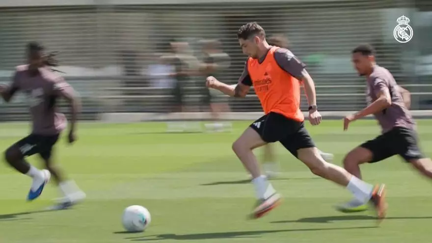 El entrenamiento del Real Madrid