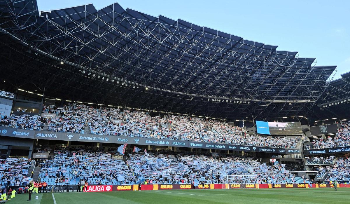Aspecto de Balaídos durante el partido de ayer.
