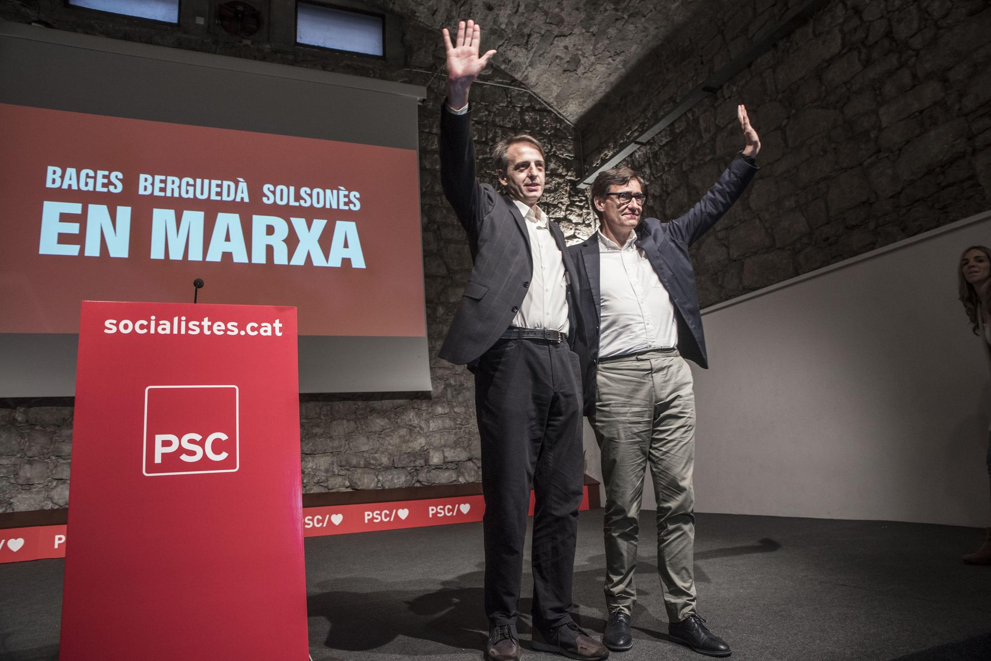 EN FOTOS | L'acte de campanya del PSC de Manresa, amb Salvador Illa