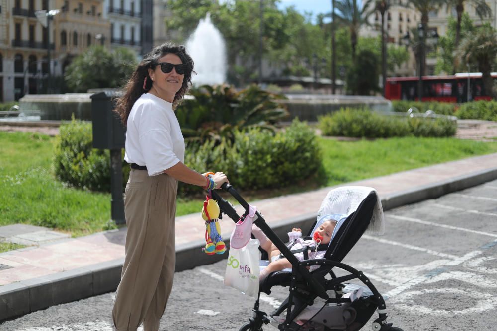 Primer fin de semana desde la peatonalización completa de la Plaza del Ayuntamiento.