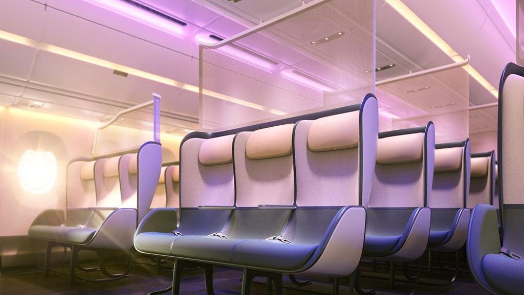 Los tonos cálidos indican que el asiento está limpio y puedes sentarte.