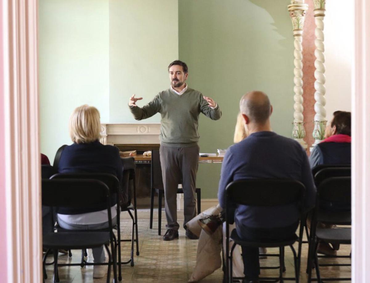 Daniel Blanco, durante la charla en Casa Solita. | A. B.