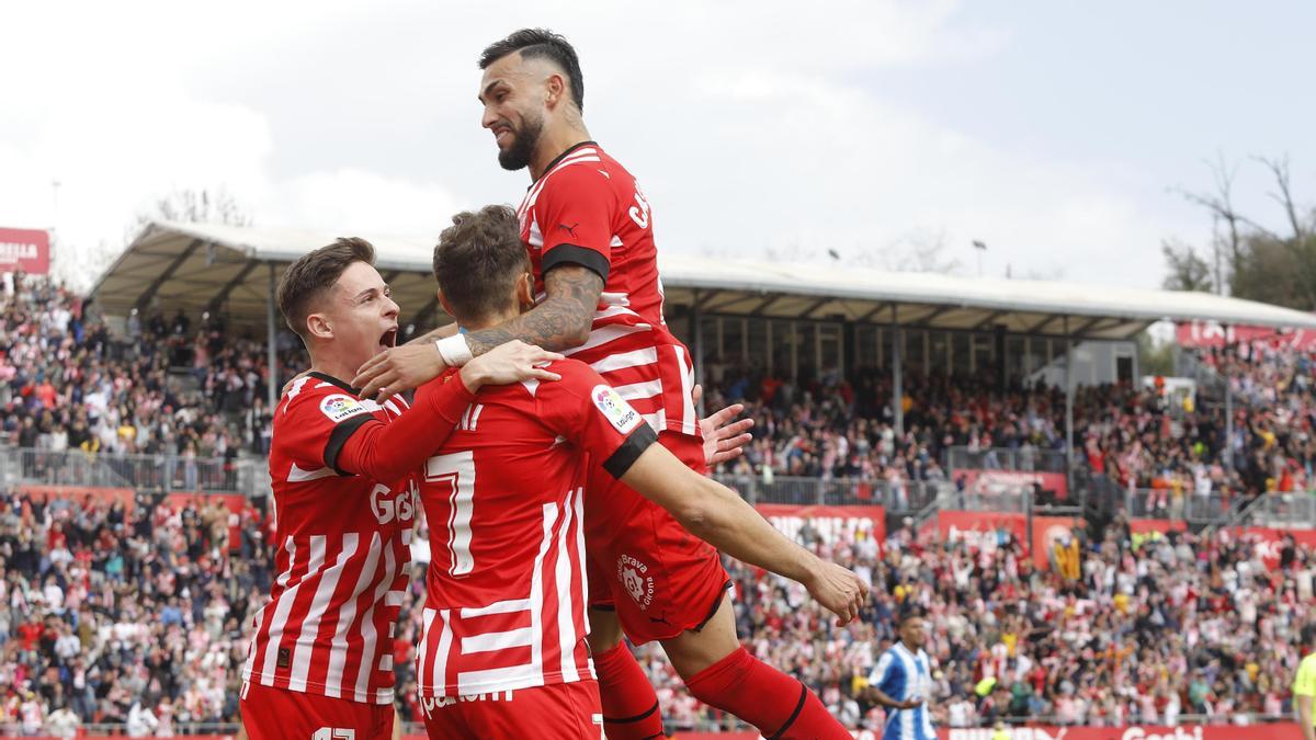 La victòria del Girona contra l'Espanyol, en imatges