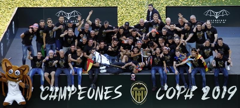 Celebración del Valencia CF campeón de Copa