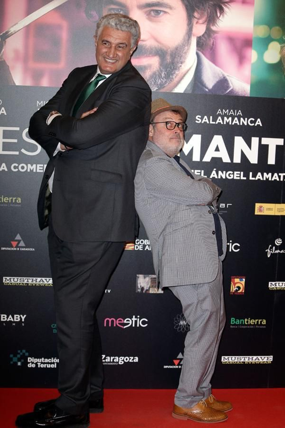 Romay y Pablo Carbonell en el estreno de 'Nuestros amantes' en Madrid